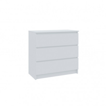 Белый комод с 3 ящиками как IKEA MALM (ИКЕА МАЛЬМ) МК 800.1 (МП/3) МС мори