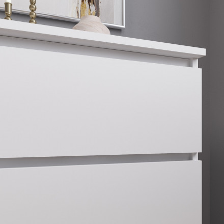Белый комод с 3 ящиками как IKEA MALM (ИКЕА МАЛЬМ) МК 800.1 (МП/3) МС мори