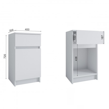 Современная белая мебель в коридор со шкафом в прихожую, композиция 5 мори