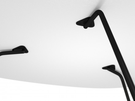 Стол журнальный Лючия 7101 в цвете Белый мрамор - Черный