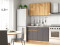 Кухня маленькая х1.2м недорого на avito ЛЕГЕНДА-40 СИТИ ЛДСП графит / дуб крафт золотой