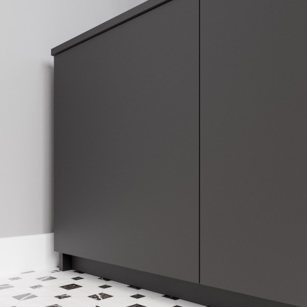 Современная мебель тумба для обуви в прихожую с полкой напольная, Антресоль на шкаф для одежды МА 900.1 (МП) Графит МС мори, купить недорого в фирменном салоне магазине «Моя Мебель», всего за 5 800 руб.