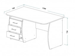 Письменный стол с ящиками