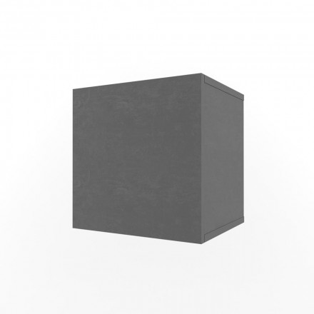 Полка Куб с фасадом серая «Ньютон Грэй»