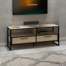 ТВ тумба в стиле LOFT металл virton 11 (крафт / черный)