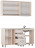 Кухонный гарнитур ЛЕГЕНДА-03 ПВХ+УФ х1,5м ПВХ Дуб молочный/ корпус Дуб Молочный (8622 PR)