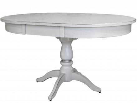 Стол обеденный Моро 04, раздвижной, 100/140*100 в цвете Белый - серебро