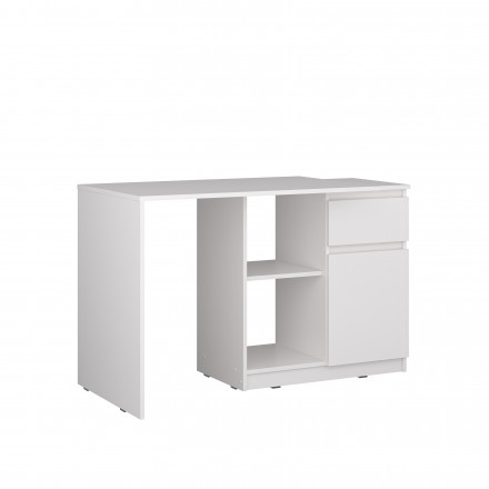 Белый письменный стол Трансформер с тумбой, ящиком и полкой как IKEA, СП-21 СИТИ ЛДСП