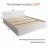 Недорогая двуспальная кровать белого цвета 160х200 КРМ 1600.1 (МП/3) МС мори