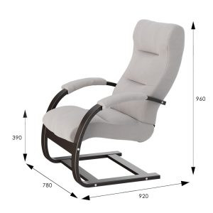 Кресло для отдыха Аспен Ткань: Ультра смок / Венге