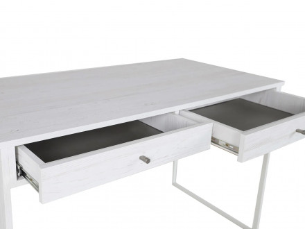 Письменный стол на металлокаркасе с выдвижными ящиками в стиле ИКЕА ХЕМНЭС (IKEA HEMNES) Берген 6, ЛДСП Винтерберг