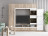 Стенка в гостиную со шкафом, Горка в зал ШАРМ Г-11, ручка ПВХ, ЛДСП дуб Крафт серый / Белый