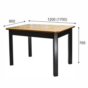 Раздвижной обеденный стол Мариус М 80 Дуб черный