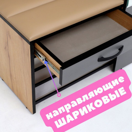 Современная мебель В прихожую Шкаф для обуви с полками | Тумба для обуви узкая с ящиком | Обувница узкая закрытая olga loft 53 (дуб крафт золотой / серый), купить недорого в фирменном салоне магазине «Моя Мебель», всего за 12 980 руб.