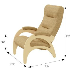 Кресло для отдыха Модель 41 Ткань: Мальта 03 / Дуб шампань