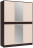 ШРК-03 Шкаф 3-х створчатый распашной ШАРМ с зеркалом + ручка ПВХ Дуб выбеленный (1009 ГП)/ корпус Венге (3390 ГП)