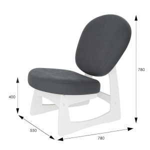 Кресло для отдыха Смарт G Силуэт Ткань: Макс 965 / Молочный дуб