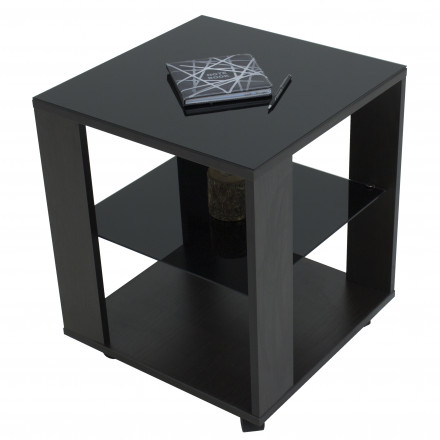 Стол журнальный BeautyStyle 6 в цвете Венге-Черное стекло