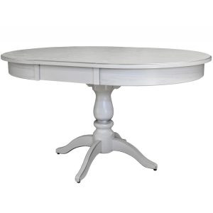 Раздвижной обеденный стол Моро 04 Белый / Серебро