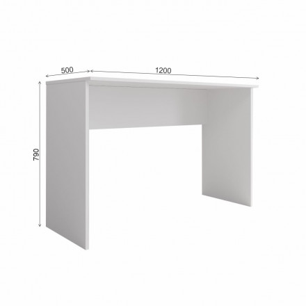 Белый письменный стол для школьника МСП 1200.1 (МП/3) МС Мори