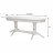 Раздвижной обеденный стол Тарун 3 Белый / Серебро