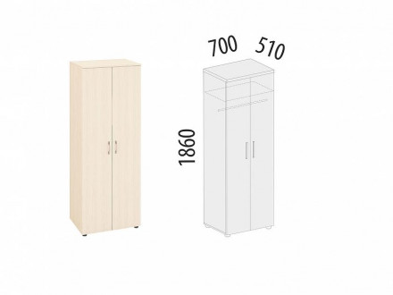 Шкаф для одежды со штангой Рубин 40.33