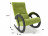 Кресло - качалка Блюз в цвете Ткань: Эпл Грин - Каркас: Венге