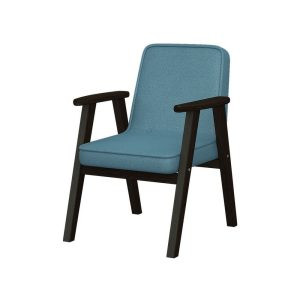 Кресло Ретро Ткань: Голубой / Венге