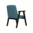 Кресло Ретро Ткань: Голубой / Венге