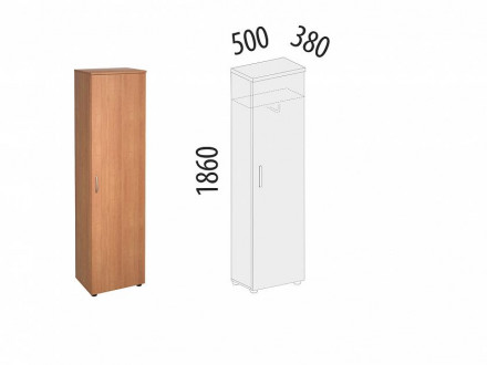 Шкаф для одежды со штангой Рубин 42.34