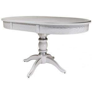 Раздвижной обеденный стол Фидея 4 Белый / Серебро