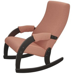 Кресло-качалка Модель 67М Ткань: Руна коралл / Венге