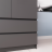 Современный недорогой распашной шкаф для одежды с полками и 2 ящиками Графит МШ 900.1 (МП) МС мори