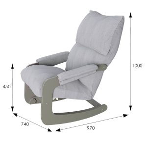 Кресло-качалка Модель 81 Ткань: Лунар аш / Серый ясень