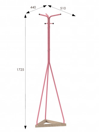 Вешалка напольная Галилео 213 в цвете Розовый - Шимо