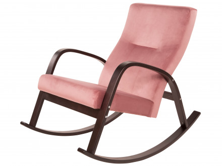 Кресло - качалка Ирса в цвете Пудровый - Венге структура
