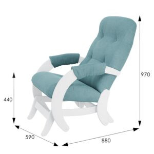 Кресло-маятник Модель 68 Ткань: Ультра минт / Молочный дуб