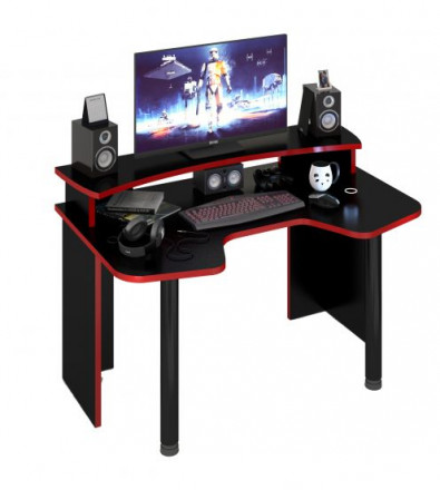 Компьютерный стол СКЛ-Игр140Ч+НКИЛ140 RED